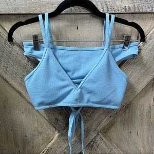 NWT Light blue scoop bikini set